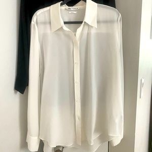 Zara silk blouse xxl